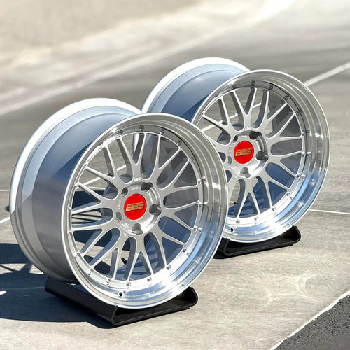 BBS LM Forged Wheel – Diamond Black / Brushed Silver Face + Polish Lip (Single)