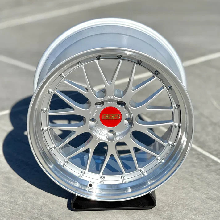 BBS LM Forged Wheels – Diamond Black / Silver Face + Polish Lip (Set of 4)