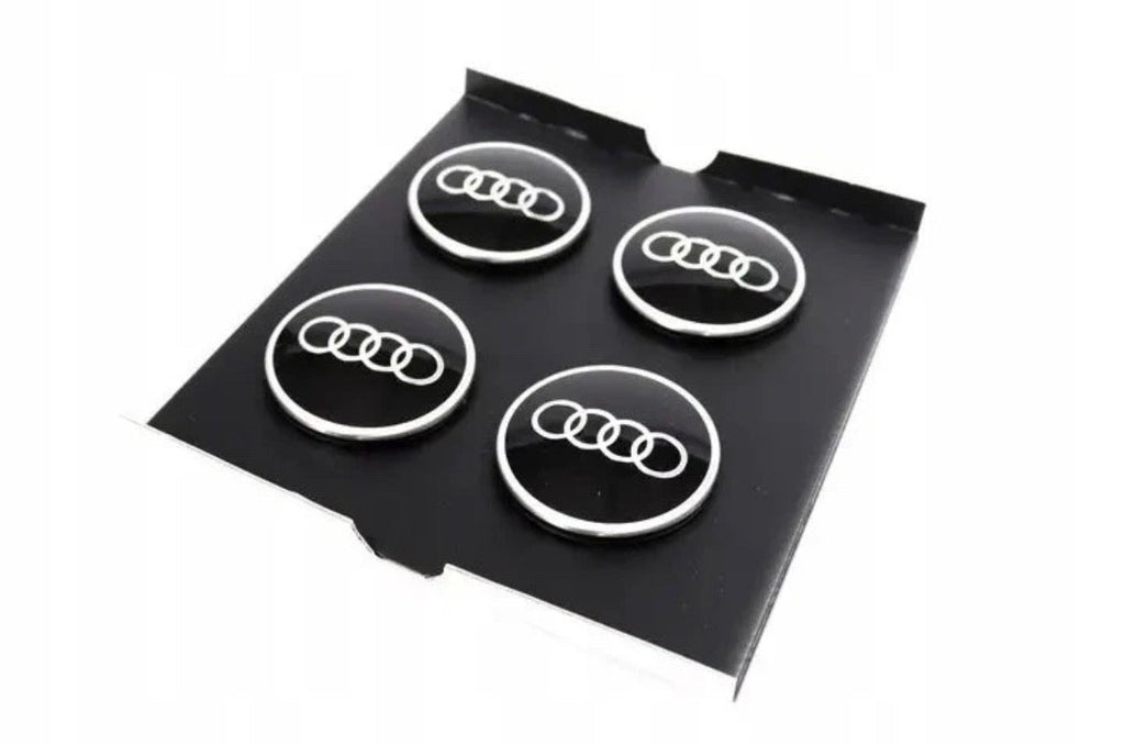 OEM Audi Floating Center Caps - Gloss Black (LEDs)
