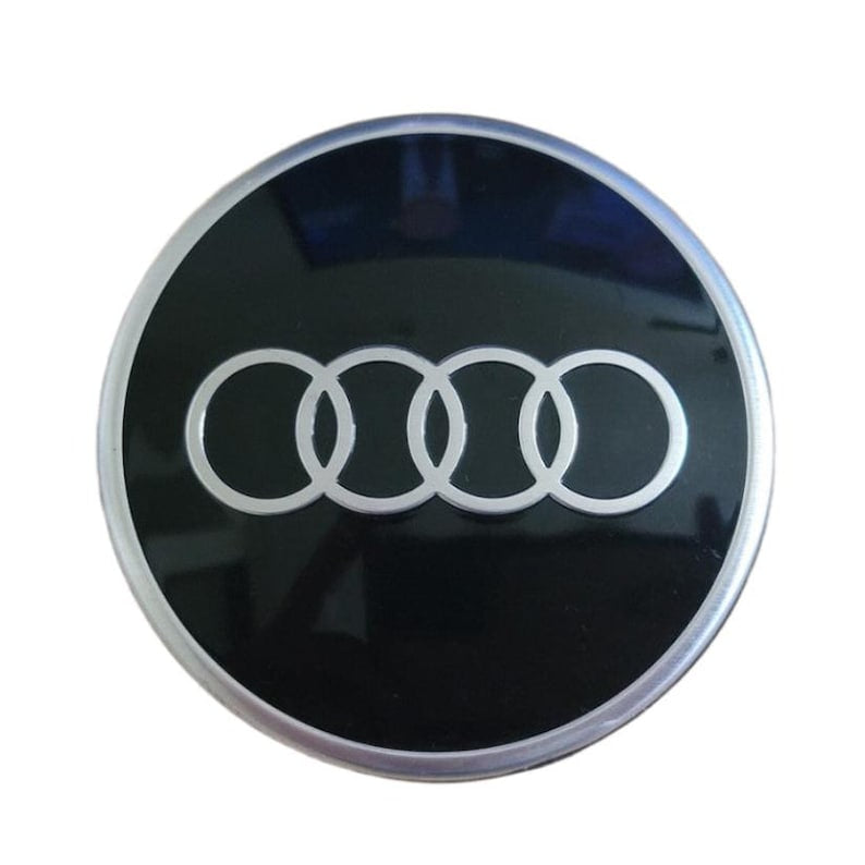 OEM Audi Floating Center Caps - Gloss Black (LEDs)