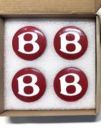 Bentley Floating Wheel Center Caps – Red / White with LED