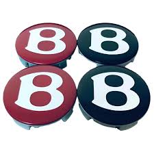 Bentley Floating Wheel Center Caps – Red / White with LED