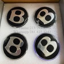 Bentley Floating Wheel Center Caps – Black / White with LED