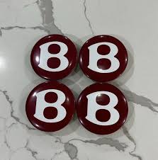 Bentley Floating Wheel Center Caps – Red / White with LED