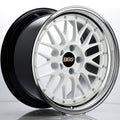 BBS LM Forged Wheels – White Blue Pearl / White Face + Polish Lip (Set of 4)